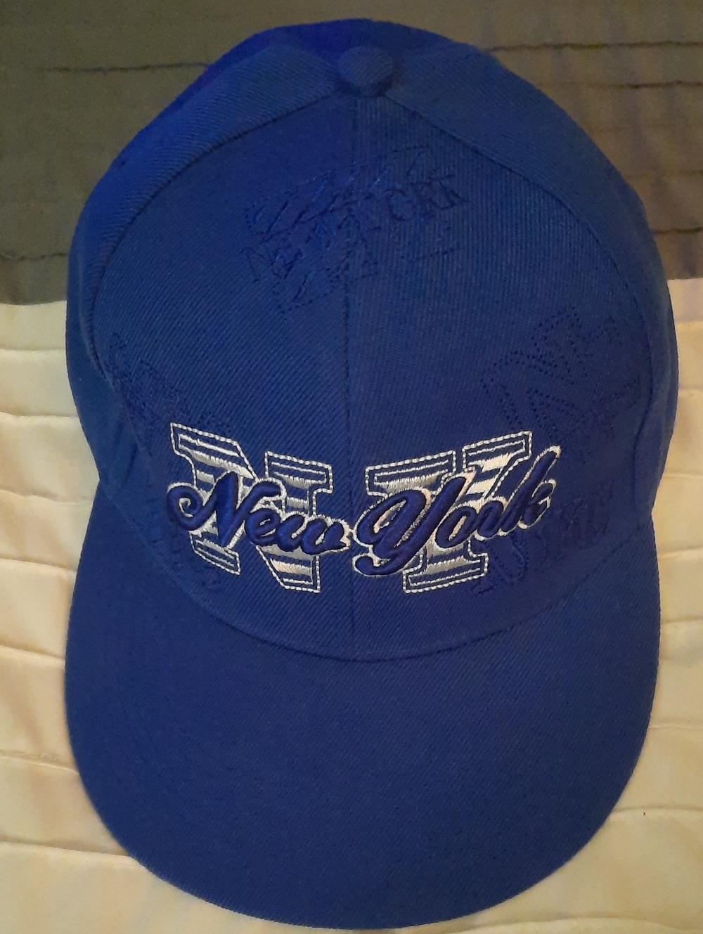 Blue 'New York' Embroidered Baseball Cap
